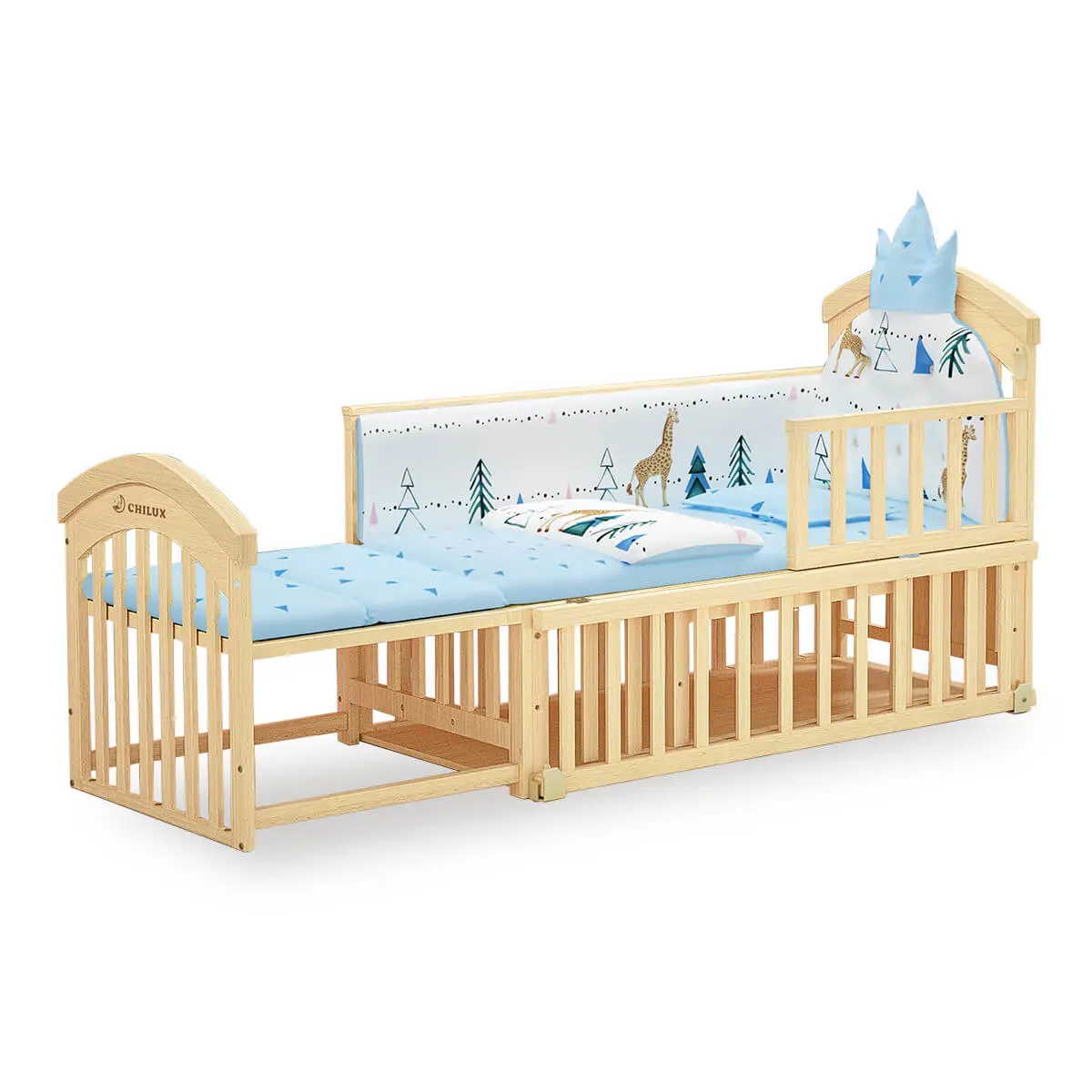 Nôi cũi gỗ đa năng 6 chế độ